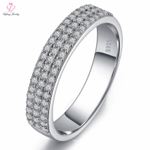 Indonesia Girlfriend Cock Yellow Gold Diamond Wedding Ring, Stretch Band 925 Silver Diamond Jewelry Wedding Ring